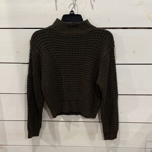 Dark Olive Women's Turtleneck Sweater